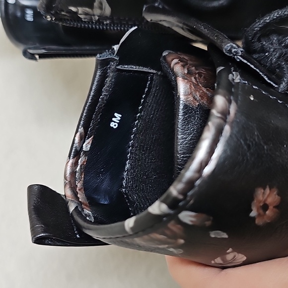 Jellypop Combat Floral Black Women's Boots - Picture 9 of 11